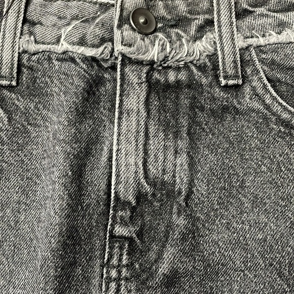 ZARA Distressed Mini Denim Skirt - Picture 7 of 11